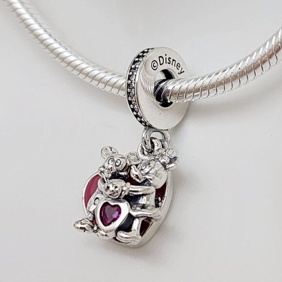 Pandora Disney Mickey Mouse & Minnie Mouse Love Dangle Charm - Picture 4 of 5
